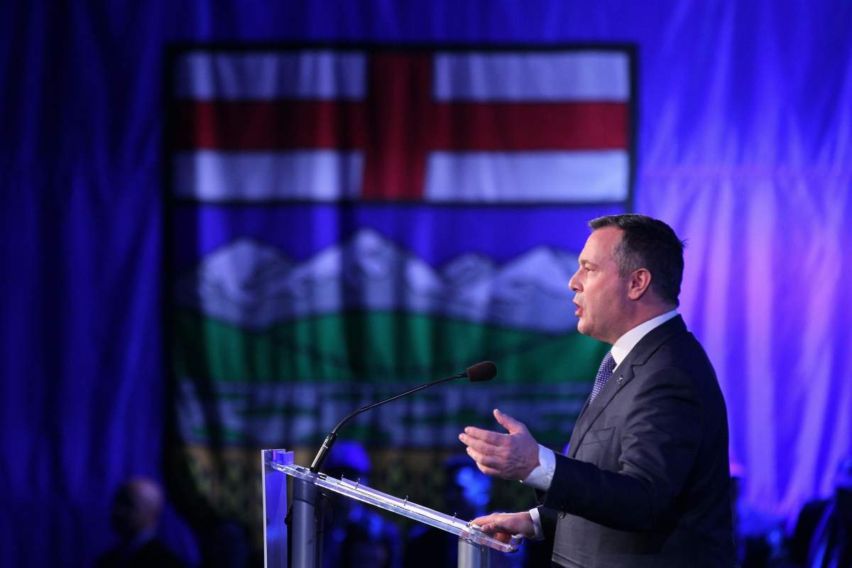Alberta Premier Jason Kenney delivers his address to the United Conservative Party annual general meeting in Calgary on Saturday, Nov. 30, 2019.
