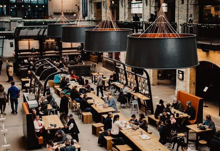 The Forks Common will be open, but the tables will be closed for now.