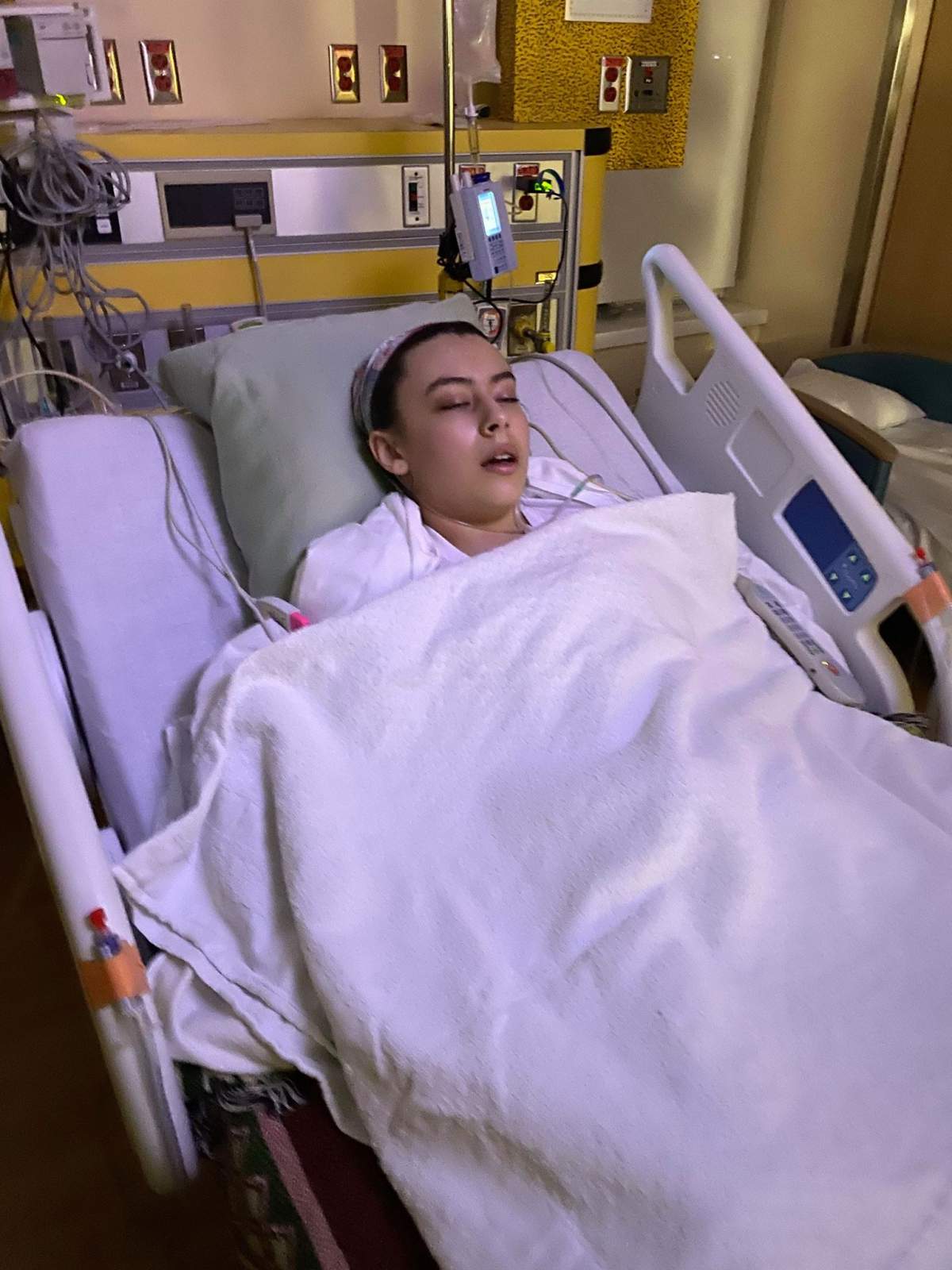 Jack in his hospital bed. Photo provided by John McMorrow.