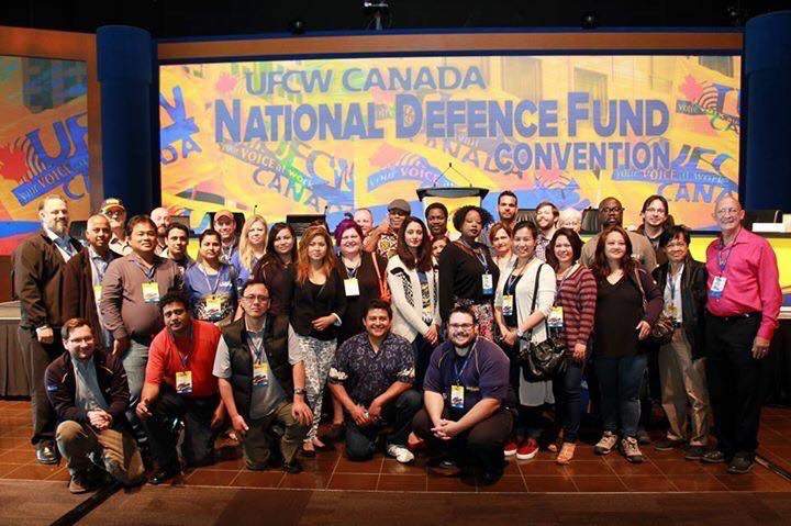 Benito Quesada (pictured third from bottom left) at UFCW convention.