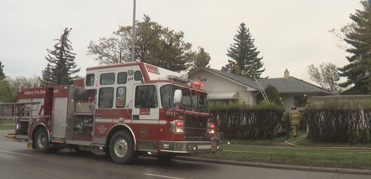 Nine people escaped a house fire in Calgary’s Thorncliffe neighbourhood on Friday, May 22, 2020.