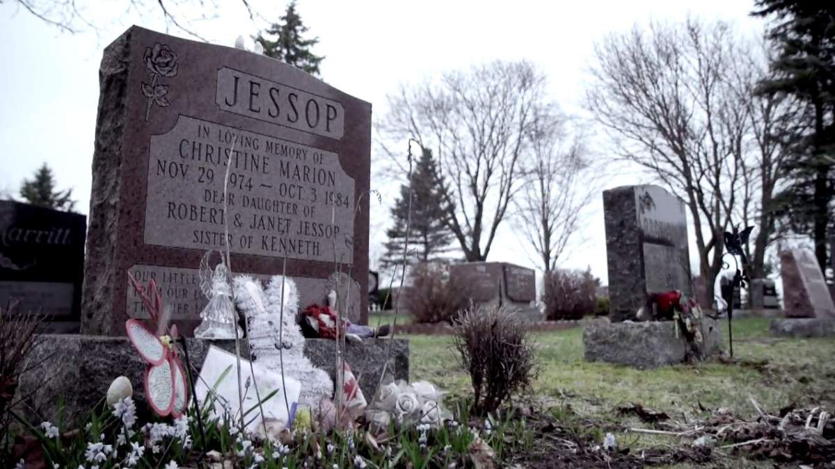 Christine Jessop’s tombstone.
