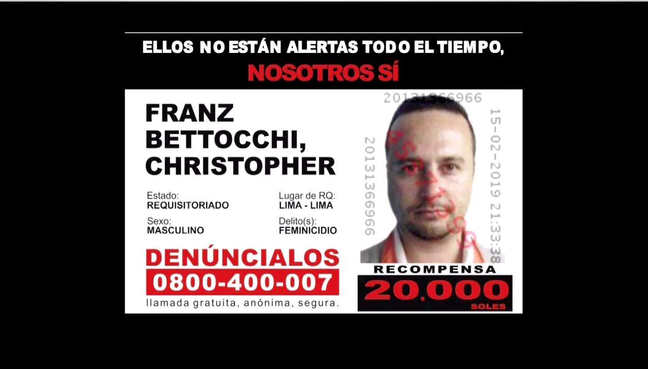 Christopher Franz Bettocchi’s wanted poster.