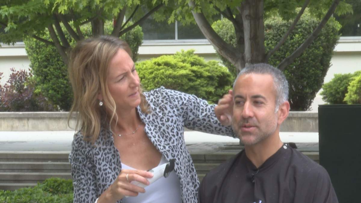 Kelowna Mayor Colin Basran has a new hairdo, thanks to his wife Leanne.