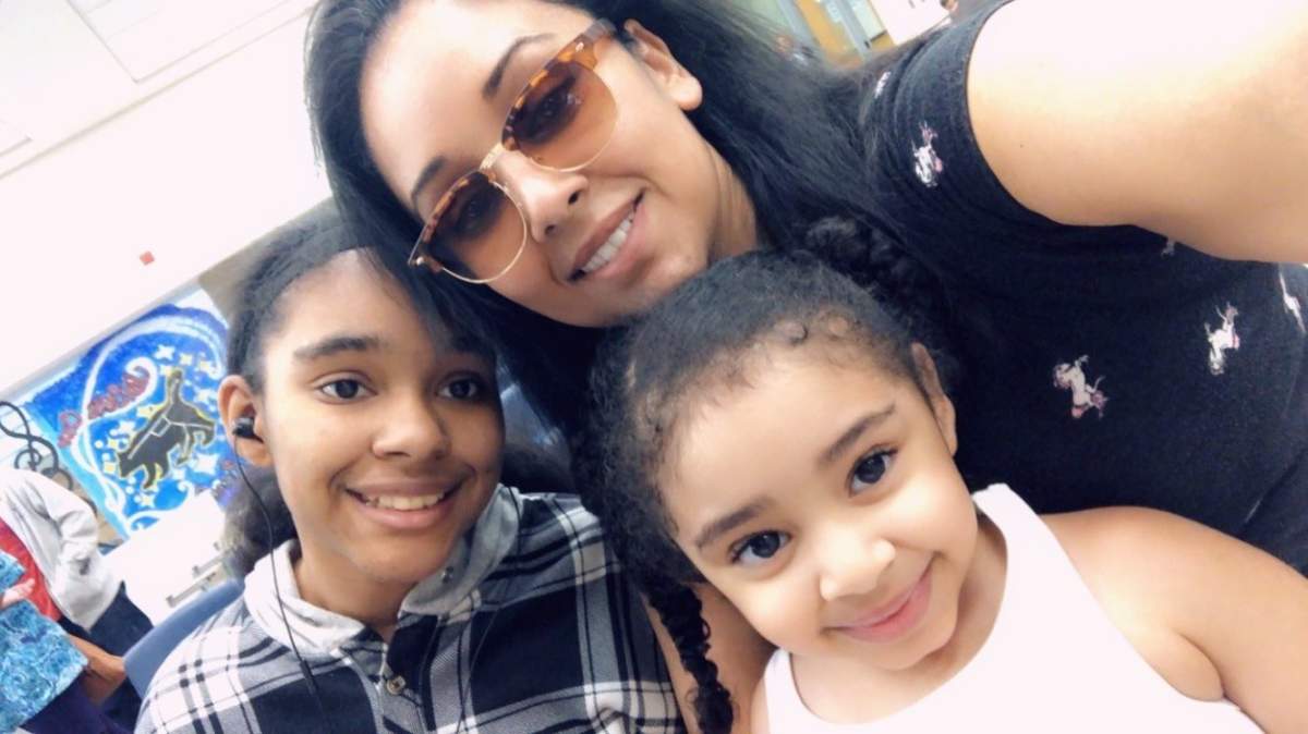Debby Khan and her children aged 15 and four years old. Photo provided by Debby Khan.