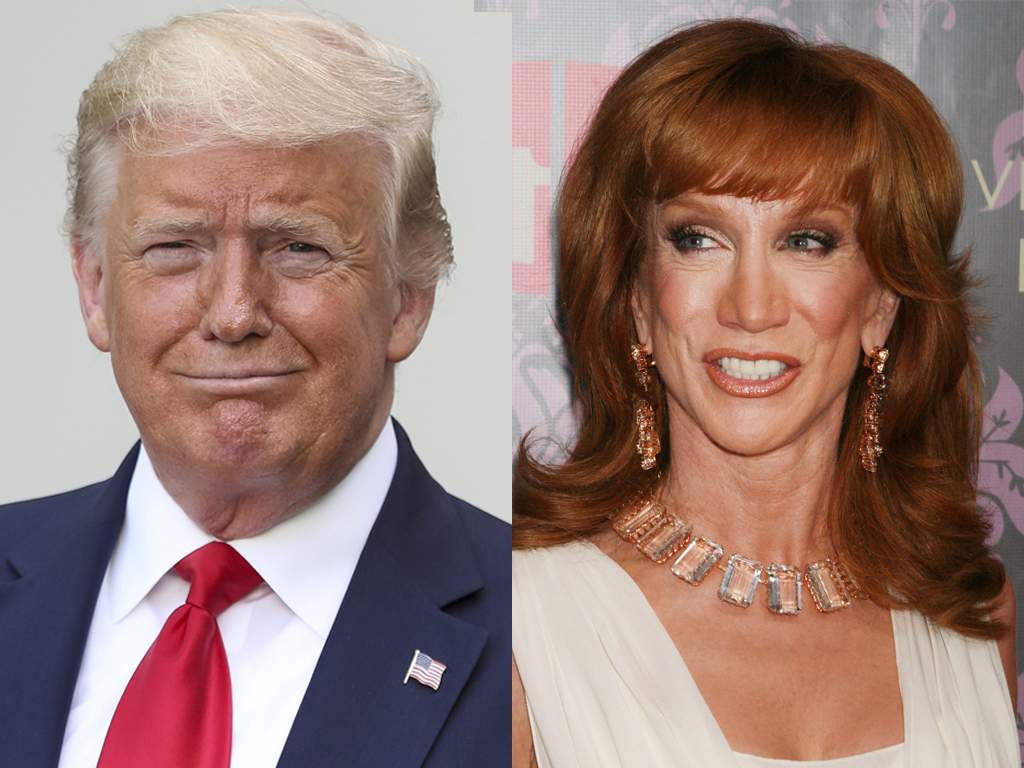 (L-R) U.S. President Donald Trump and comedian Kathy Griffin.