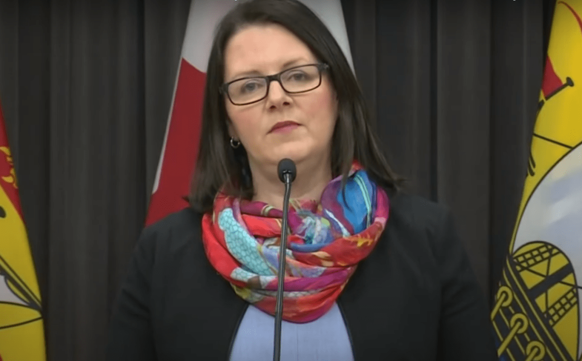 Dr. Jennifer Russell, New Brunswick's chief medical officer of health, speaks at the provincial update on May 7, 2020. 