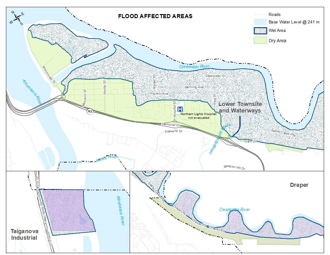 The Regional Municipality of Wood Buffalo’s dry zone map. Friday, May 8, 2020.