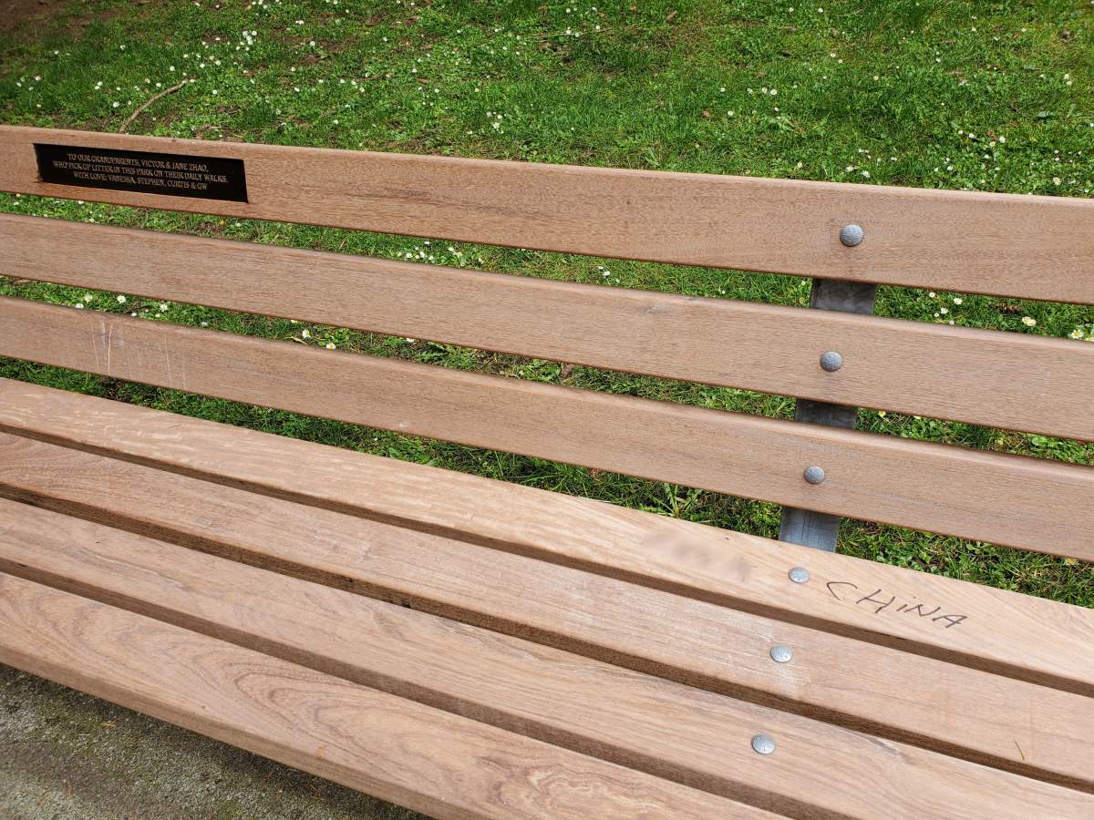 Bench graffiti