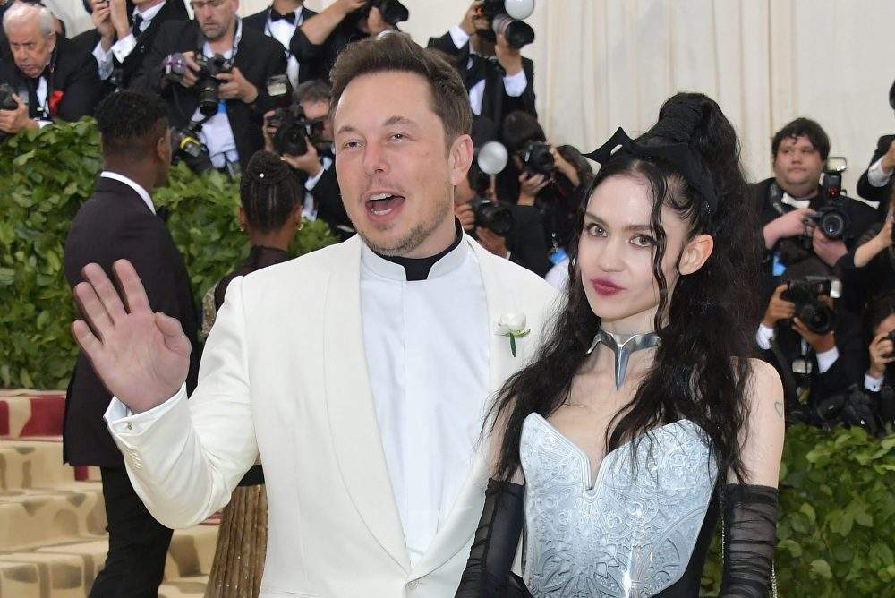 Elon Musk and Grimes attend the Met Gala on May 7, 2018 in New York City. 