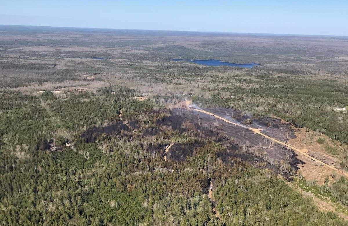 A fire near Chester Grant, N.S., has spread across an area of 27 hectares. 