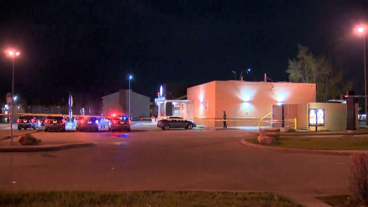 Calgary police investigate a deadly stabbing in the community of Penbrooke Meadows on Sunday, May 10, 2020.