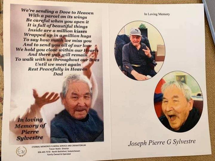A memorial card honouring Joseph Pierre Sylvestre.