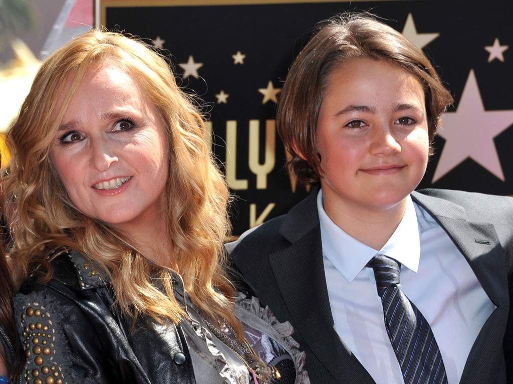 Singer Melissa Etheridge posing with her son Beckett during her Walk of Fame ceremony held at the Hard Rock Cafe in Hollywood, Calif., on Sept. 27, 2011.
