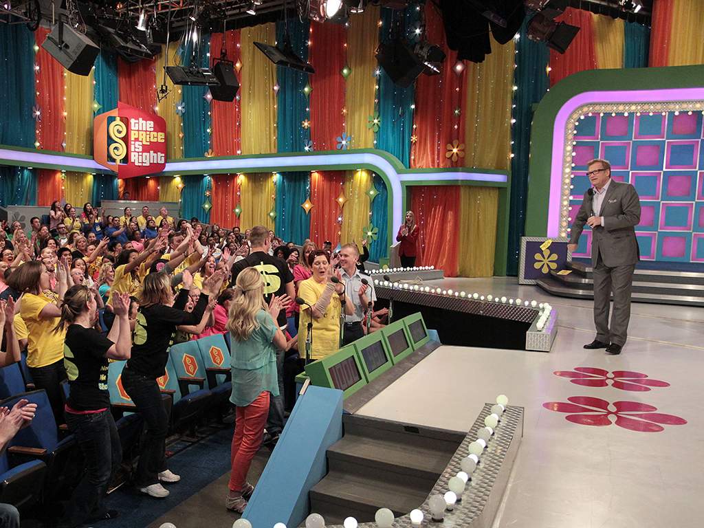 Host Drew Carey speaks during CBS' 'The Bold and the Beautiful' Showcase on 'The Price Is Right' television show on March 12, 2012 in Los Angeles, Calif. 