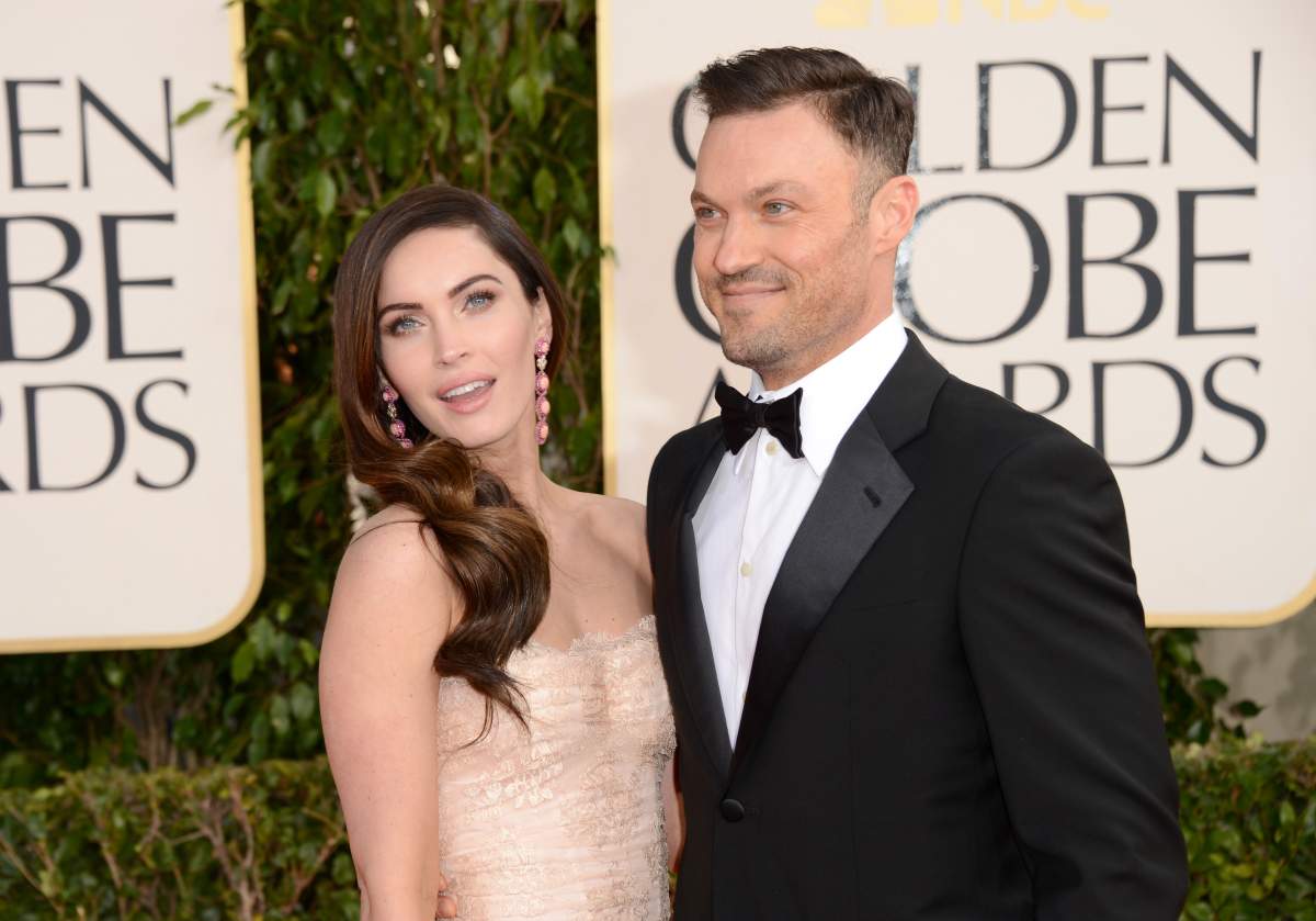Actors Megan Fox and Brian Austin Green arrive at the 70th annual Golden Globe Awards held at The Beverly Hilton Hotel on Jan. 13, 2013 in Beverly Hills, Calif.
