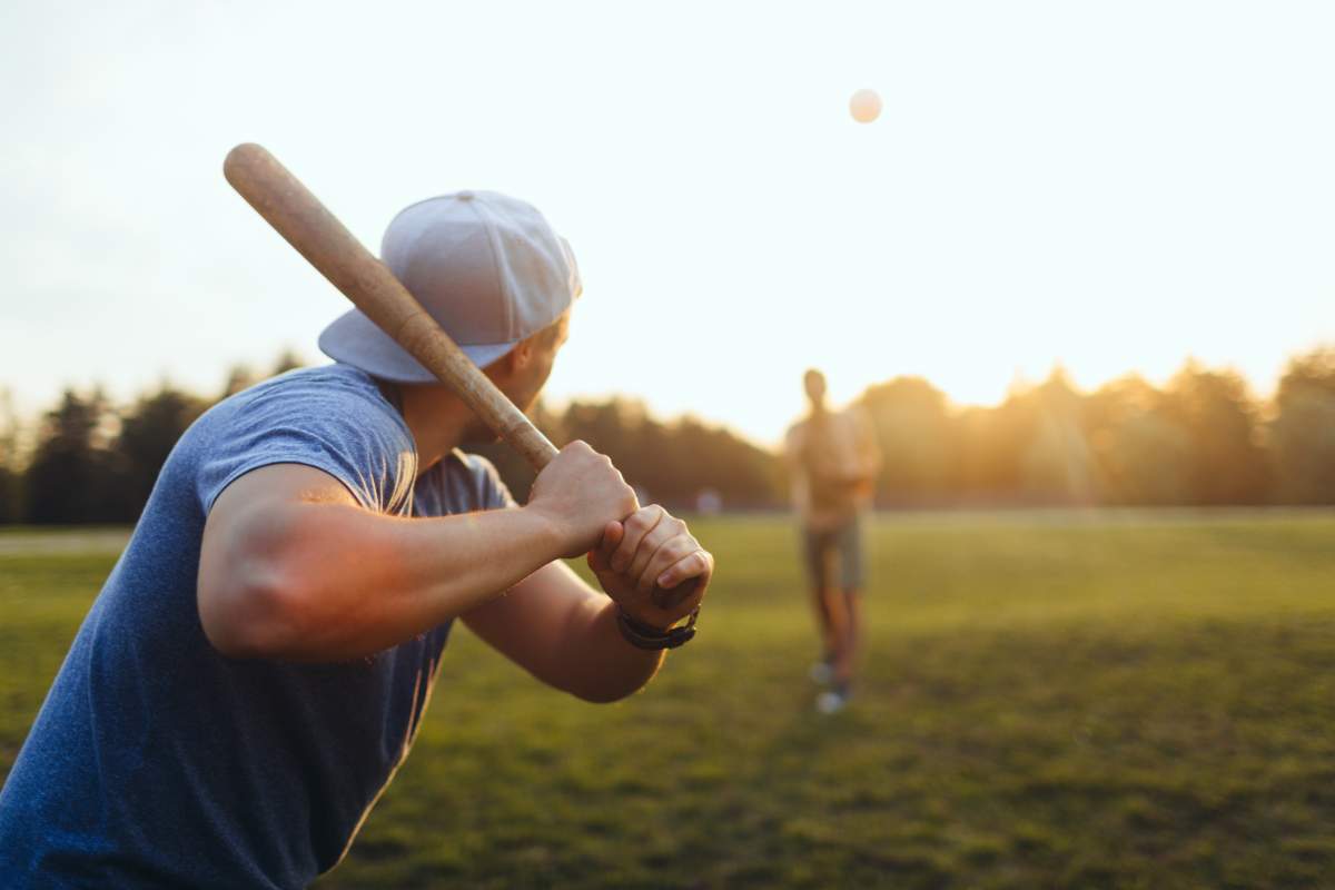 People playing softball.
