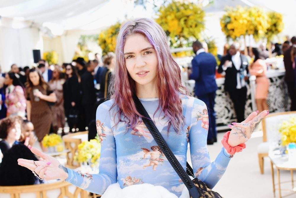 Grimes attends 2019 Roc Nation THE BRUNCH on February 9, 2019 in Los Angeles, California.