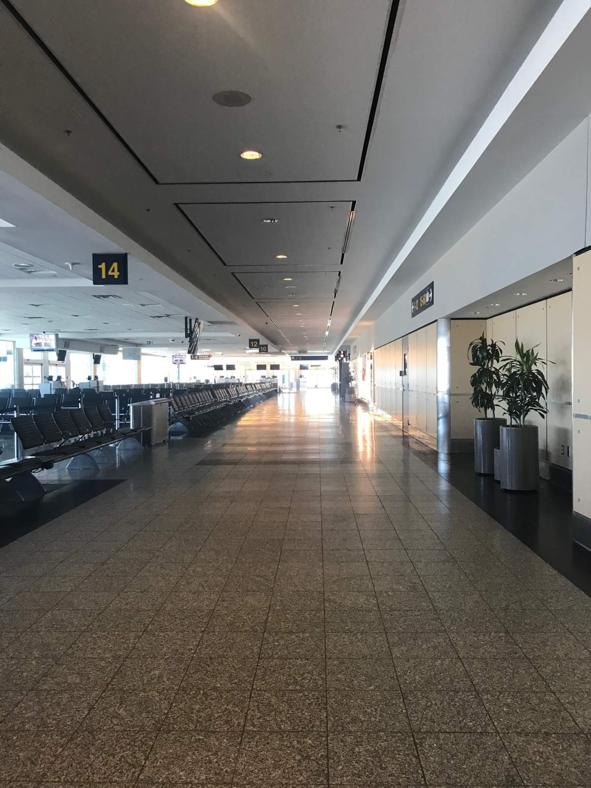 The Halifax Stanfield airport without many travellers. Photo provided by Grace Armstrong.