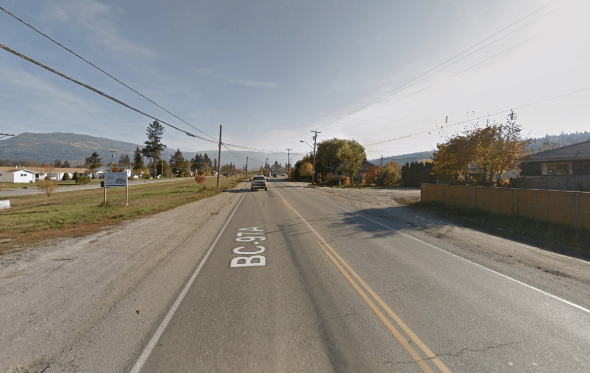 The Vernon-Sicamous highway was closed in both directions through Enderby, B.C., on Sunday morning after a serious head-on collision. 