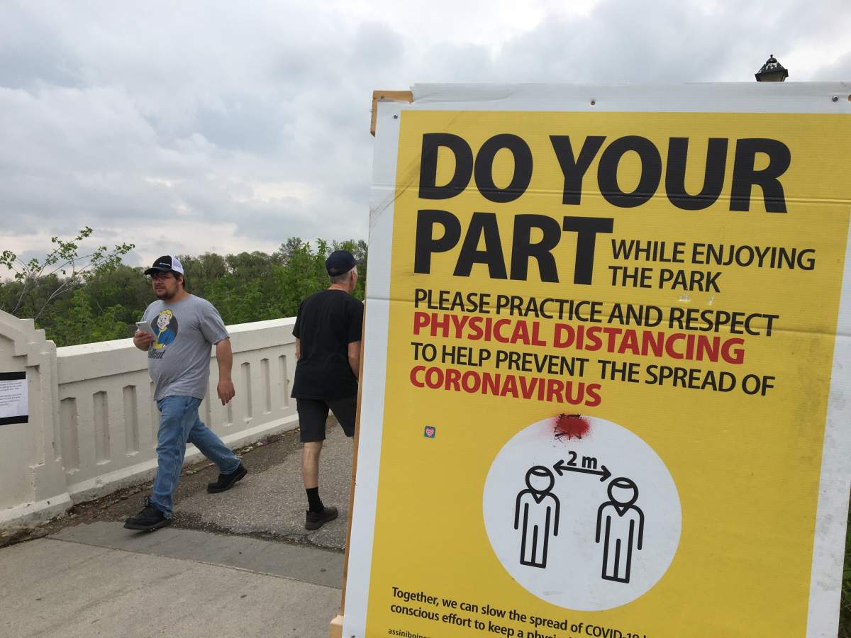 A sign near an entrance to Winnipeg's Assiniboine Park. 