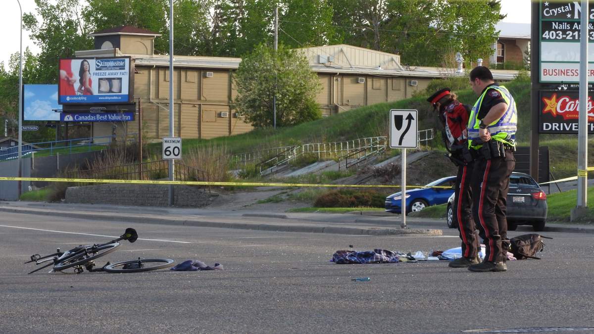 Calgary officers responded to a crash on Macleod Trail at 50 Avenue S.W. on Friday, May 29, 2020.