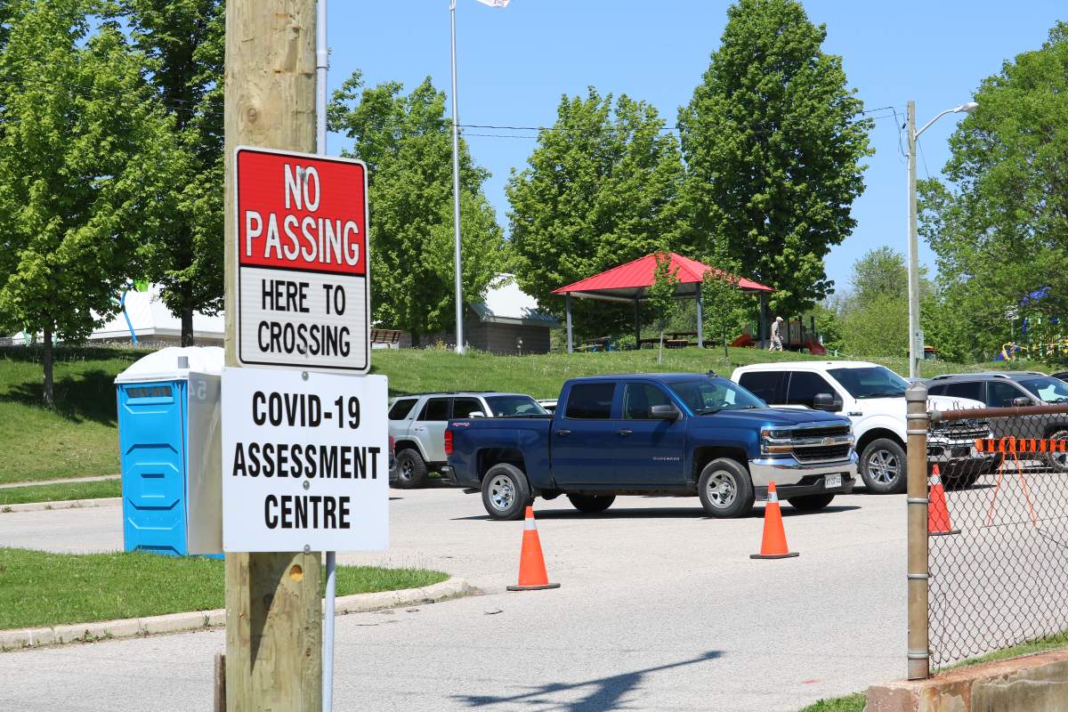 COVID-19 testing centre at the Oakridge Arena at 825 Valetta Street, London on May 26, 2020