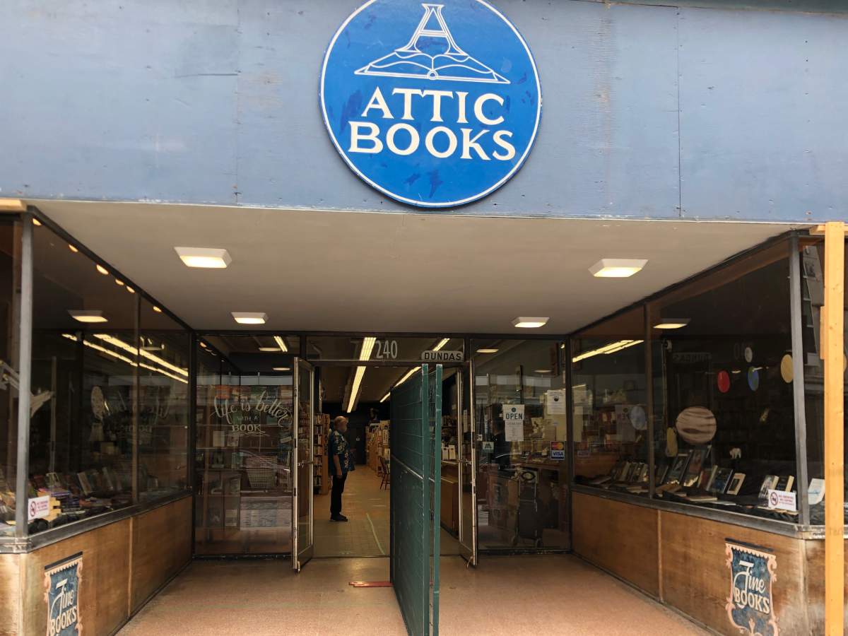 Attic Books on Dundas Place in London Ont.