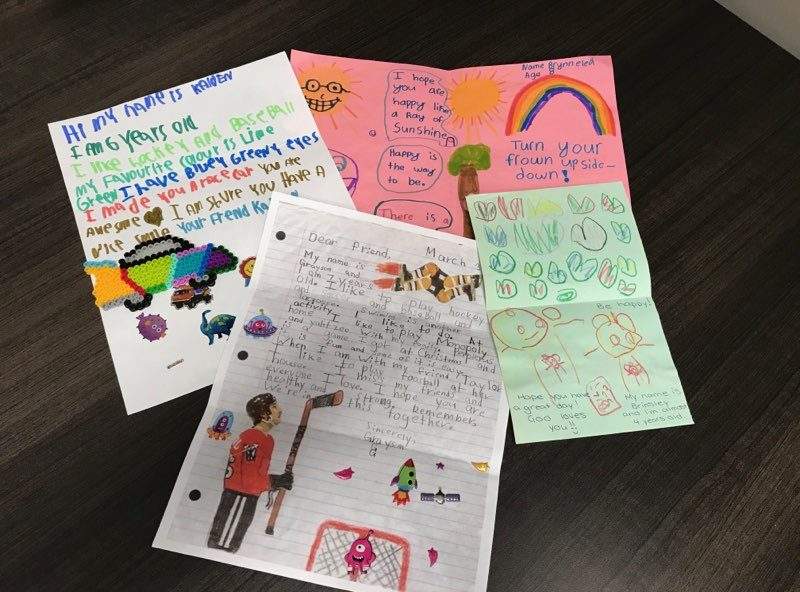 Some of the letters submitted as part of the Lucan Letters of Love initiative.