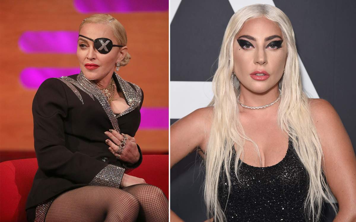 (L-R): Madonna and Lady Gaga.