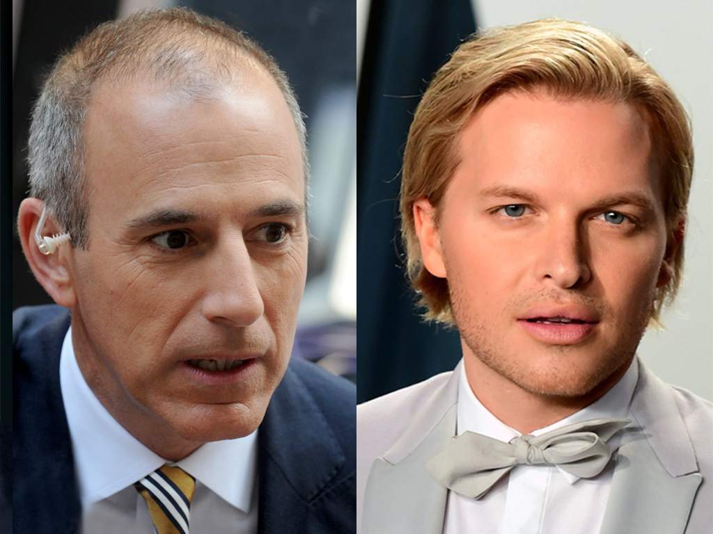 (L-R) Matt Lauer and Ronan Farrow.