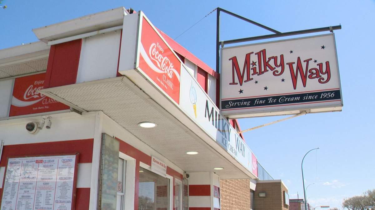 Regina's popular Milky Way Ice Cream had a lineup Tuesday morning despite the cool weather as it is officially open for the season.