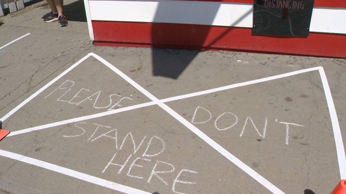 Signage at Milky Way ensures people remain their social distance.