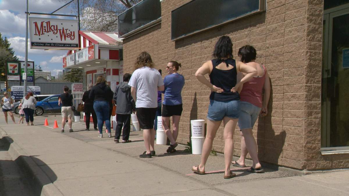 Milky Way customers are asked to keep six feet apart, with two people in a group at a time.