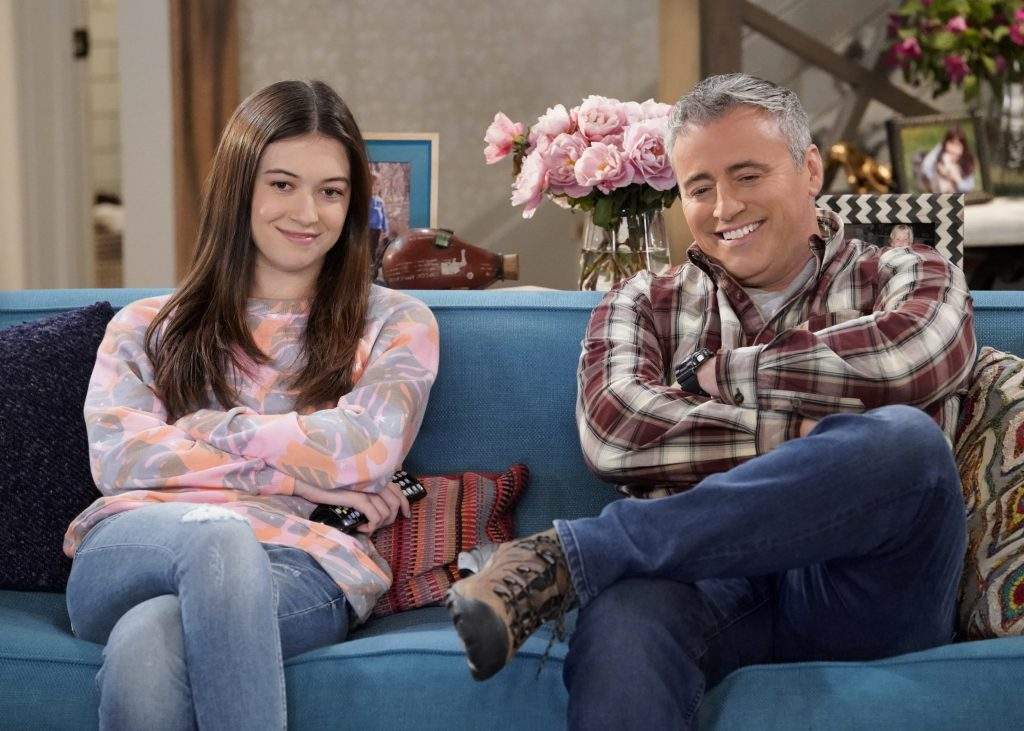 Grace Kaufman as Kate and Matt Leblanc as Adam. (Global TV)