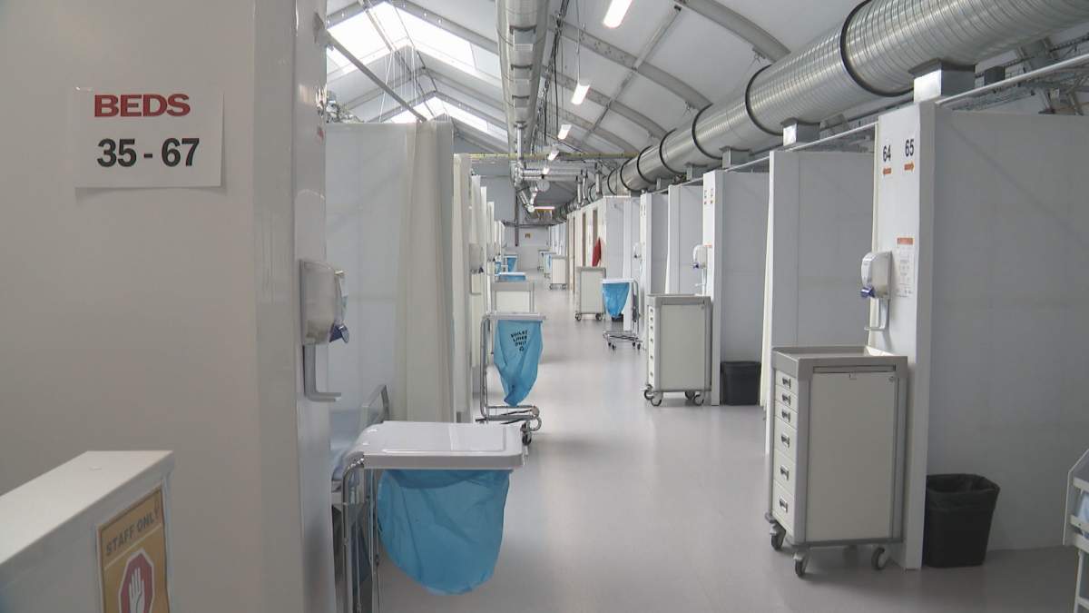 Alberta Health Services announced Saturday that construction was finished on the temporary hospital for COVID-19 patients in Calgary.
