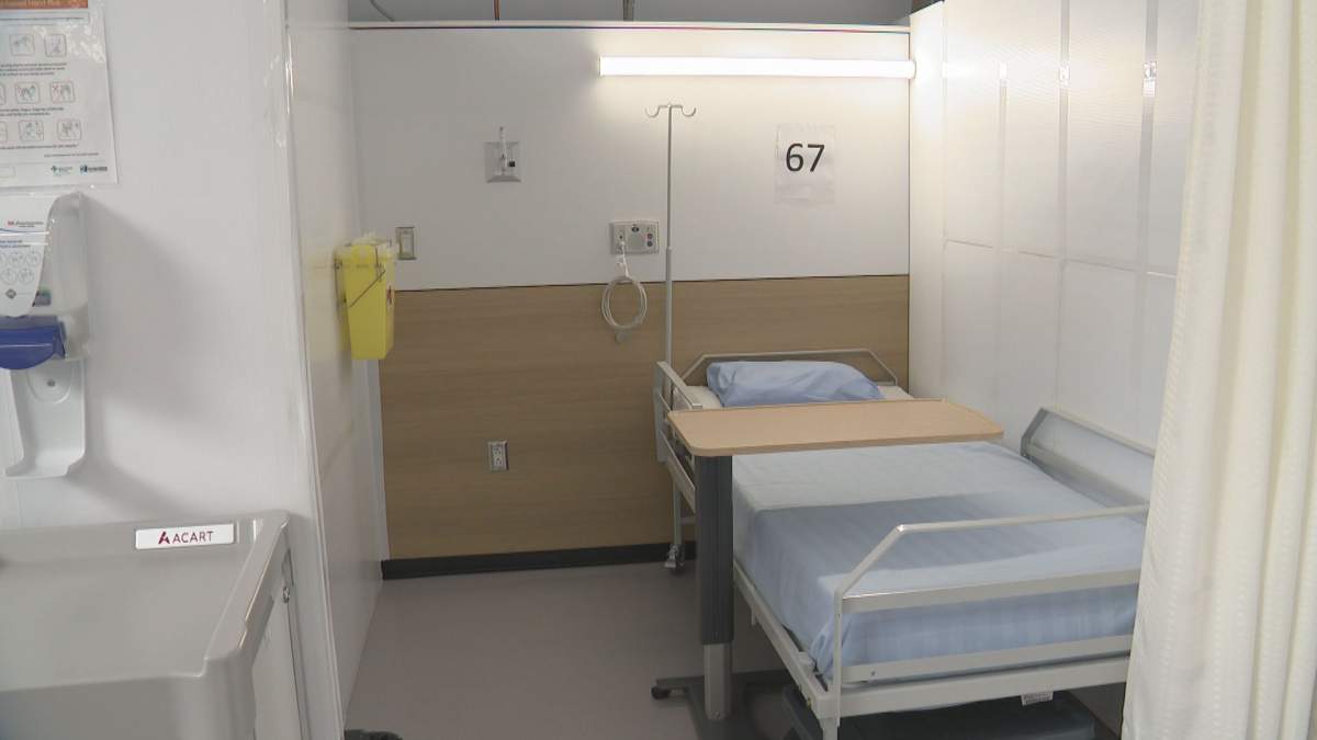 Alberta Health Services announced Saturday that construction was finished on the temporary hospital for COVID-19 patients in Calgary.