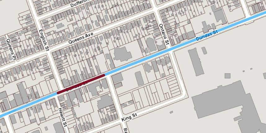 Work has begun on Dundas Street, between English Street and Rectory Street.
