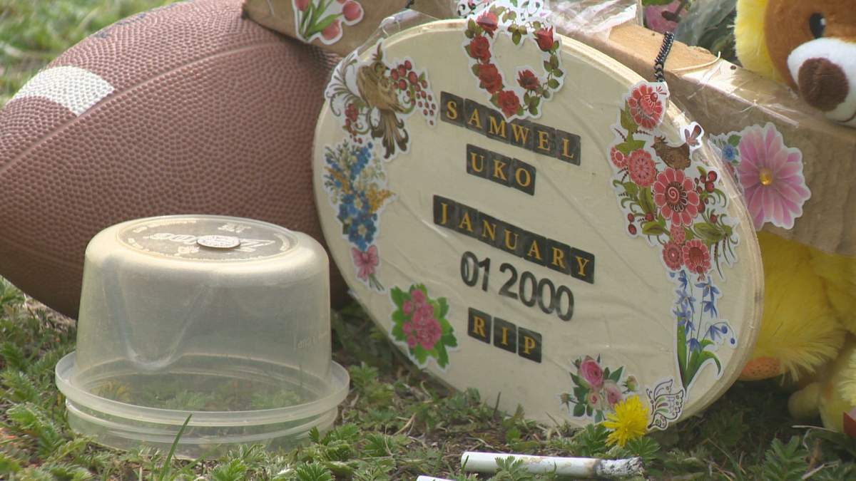 A memorial honouring Samwel Uko’s life has also been set up at Wascana Lake in Regina.