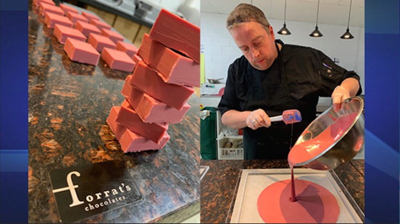 Marc Forrat has launched an initiative called Forrat's Feeds Families, where he produces chocolates, sells them, and uses the money to make food kits for low-income Londoners. .