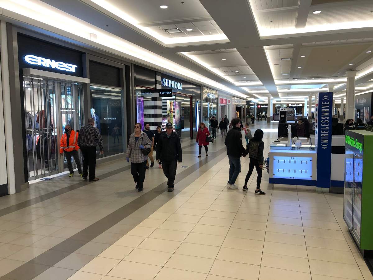 Shoppers have to follow signage, maintain physical distancing and are encouraged to use hand sanitizer upon entry