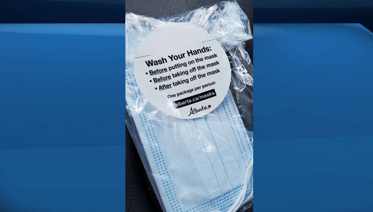 Alberta is distributing free non-medical masks at drive-thru locations.