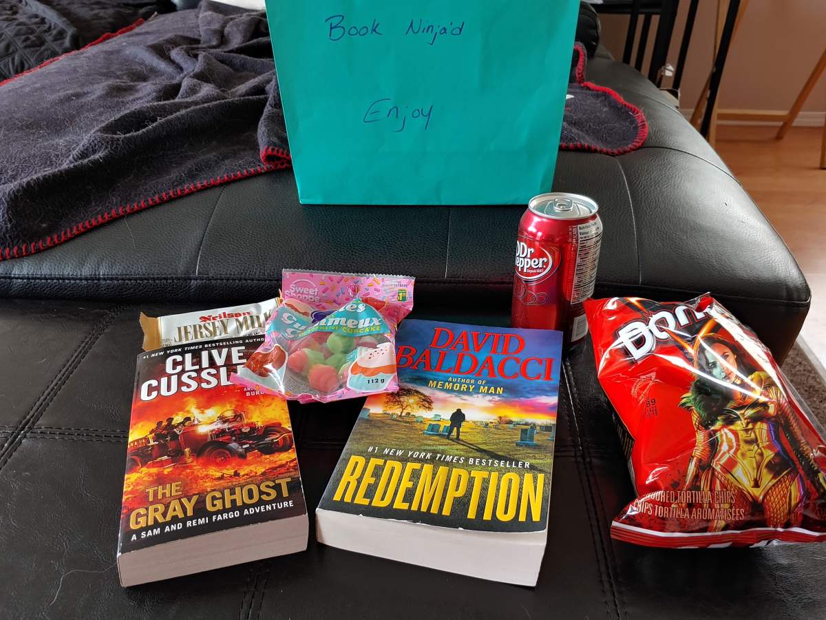 A book drop off goodie box