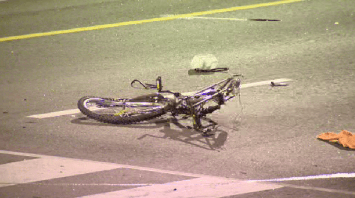 A photo of the bicycle from the scene on June 11, 2015.