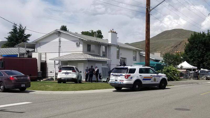 Kamloops RCMP on scene at the home on Singh Street. 