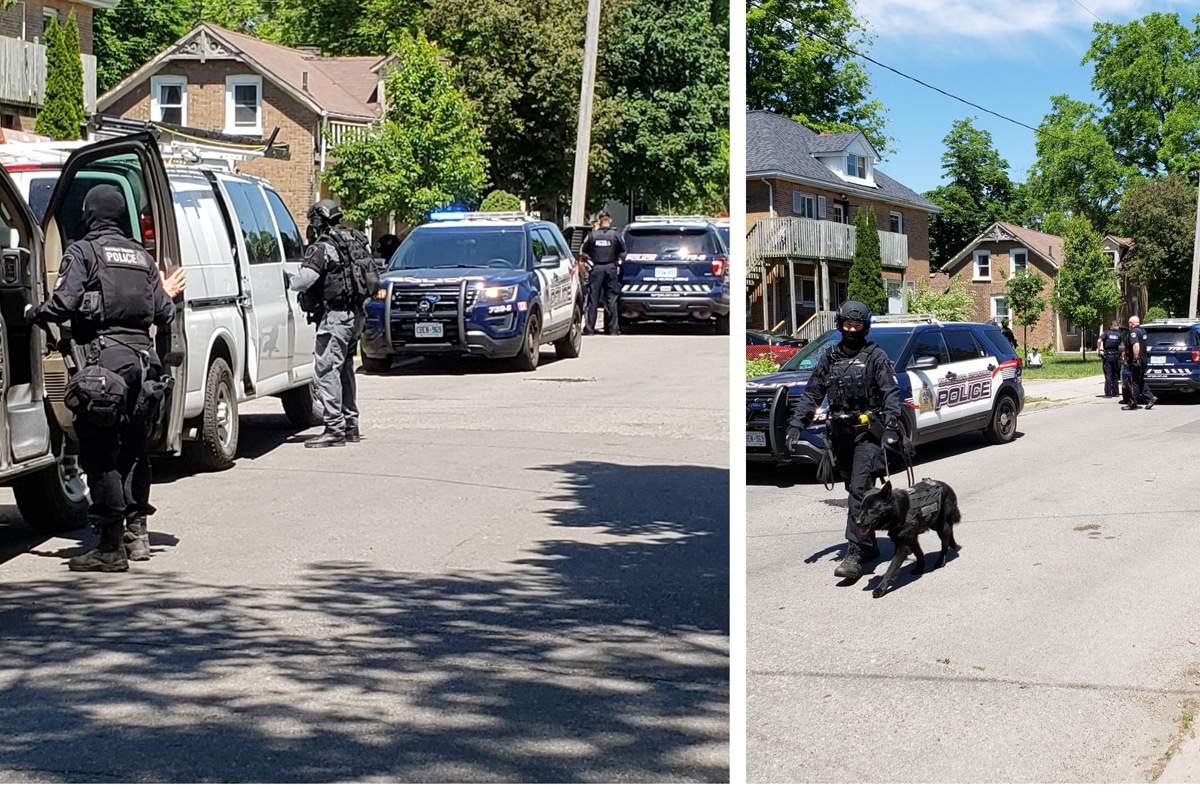 Police raided a home on Harrington Street in Cambridge on Thursday.
