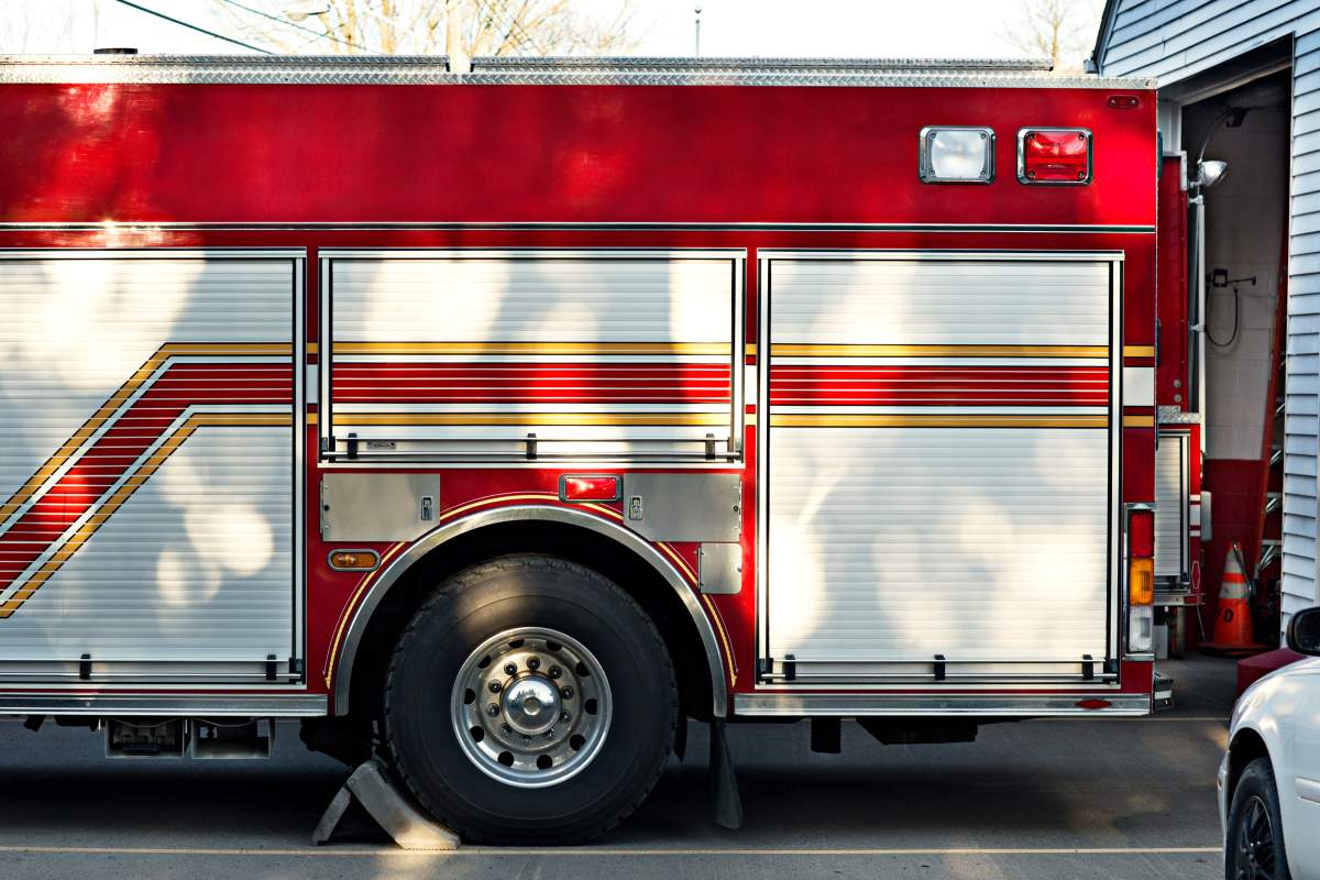 About 35 firefighters were called to the scene.