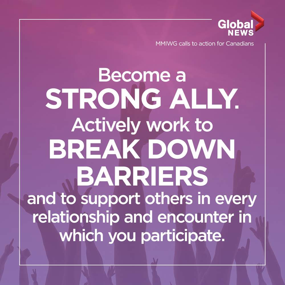 One of the MMIWG inquiry’s 231 recommendations. (Graphic: Laura Whelan/Global News)