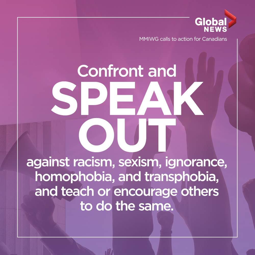 One of the MMIWG inquiry’s 231 recommendations. (Graphic: Laura Whelan/Global News)