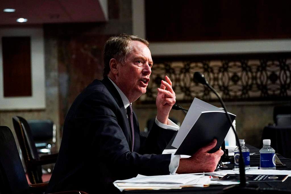 Former U.S. Trade Representative Robert Lighthizer, seen here speaking to a Senate Finance Committee in June 2020, was a supporter of tariffs during Donald Trump's first term as President.